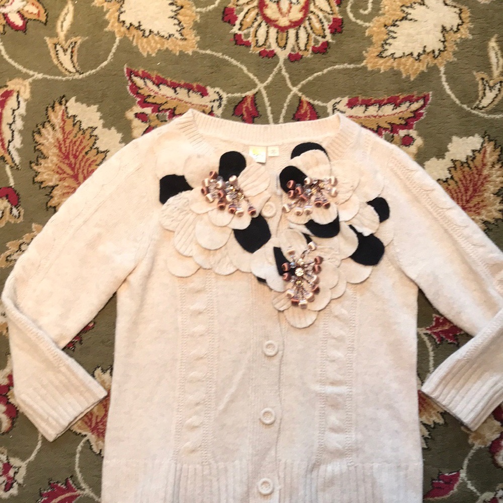 Anthropologie beaded cardigan